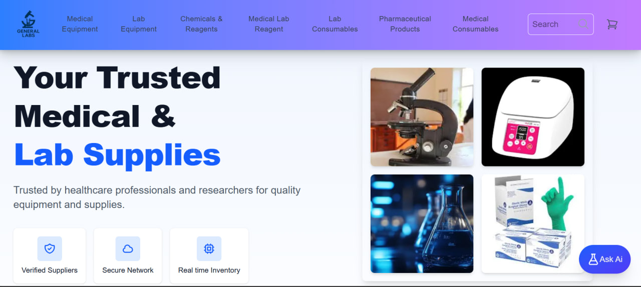General Labs E-commerce Website